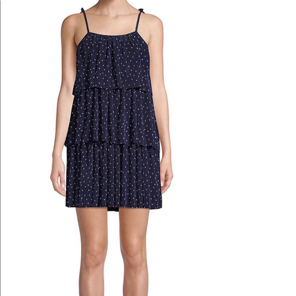Free Generation Dot-Print Tiered Dress
